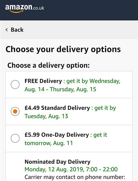 Delivery options & times .